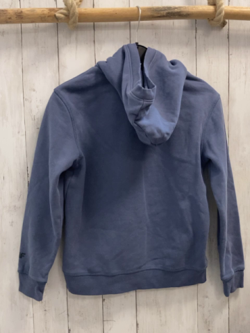  Pullover  Gr. 146  blau Kapuze dunkelblaue Plüschschrift 