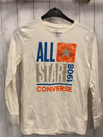 Converse  Langarmshirt  Gr. 158/164  creme Schrift Stern 