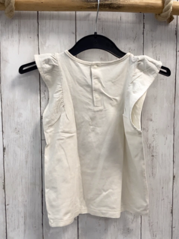 Sergent Major  T-Shirt  Gr. 110  creme Mädchen auf Fahrrad Rüschenärmel 