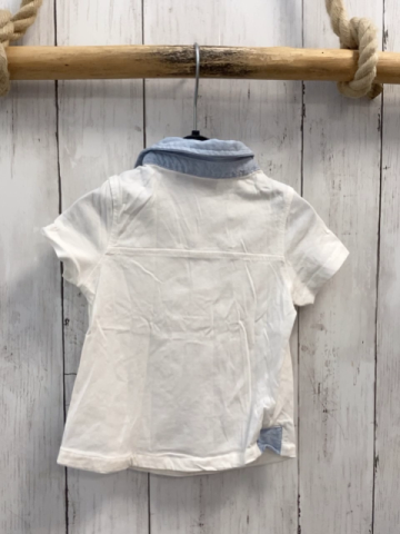 Sergent Major  T-Shirt  Gr. 80  weiß hellblaue Polokragen Tiere Palmen 