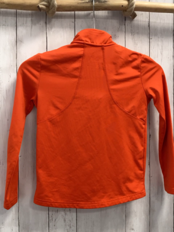 Peak Mountain  Sportshirt lang  Gr. 140  orange grauer Bund Reißverschluss 