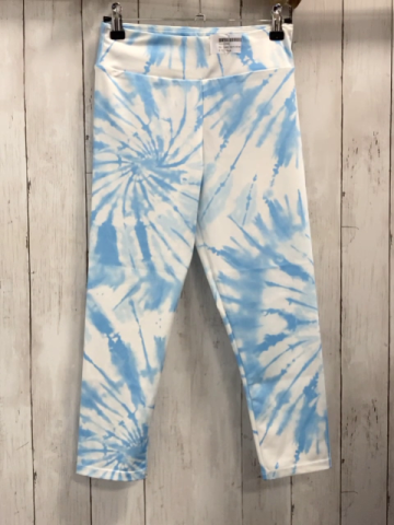 Zara  Sportleggings  Gr. 146/152  weiß hellblauer Druck