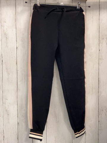 Zara  Hose  Gr. 140  schwarz creme rosa Seitenstreifen 
