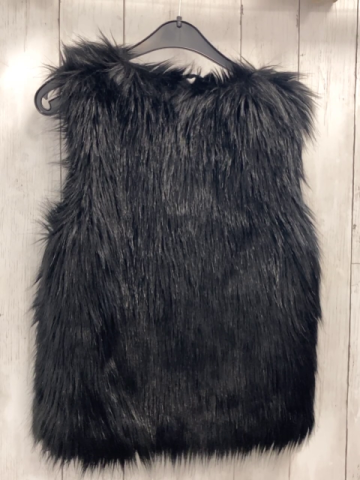 H&M  Weste  Gr. 146  schwarz Fell 