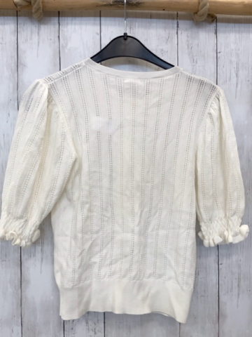 neu Next  Strickweste  Gr. 152  weiß Lochmuster 