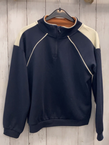 H&M Sportshirt lang  Gr. 134  blau beige Schultern + Bund 