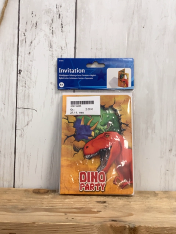 neu  Einladungskarten  Dino Party 