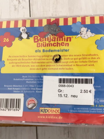 neu  CD Benjamin Blümchen als Bademeister 