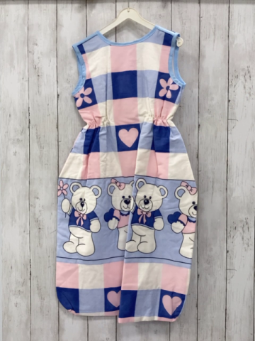 neu Julius Zöllner  Schlafsack Gr. 90cm  weiß rosa blaue hellblaue Quadrate mit Bären und Blumen 