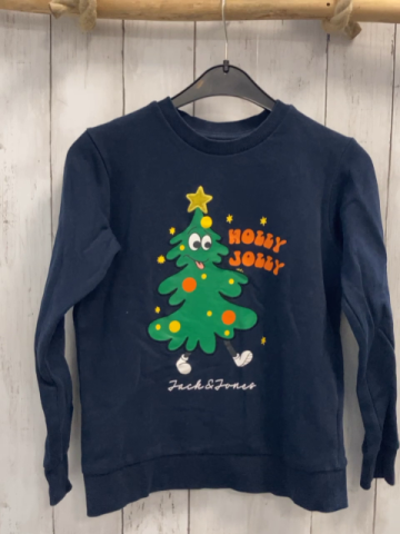Jack & Jones  Pullover  Gr. 122/128  blau Tannenbaum gelbe Sterne 