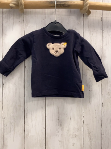 Steiff Pullover  Gr. 62  blau Plüschbärenkopf 
