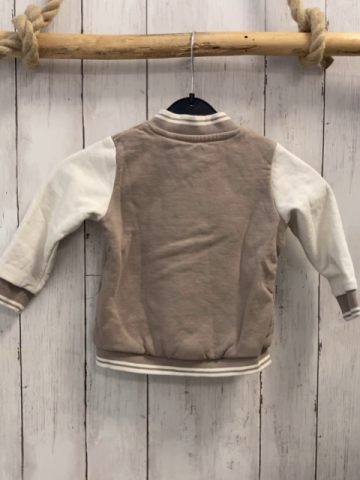   Sweatjacke  Gr. 86  sand beige Ärmel Bärenkopf sand beige Streifenbund 