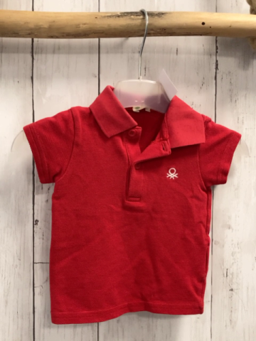 Benetton Poloshirt  Gr. 62  rot 