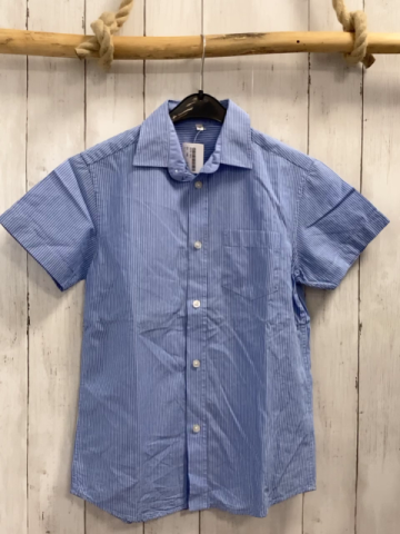   Sommerhemd  Gr. 146  hellblau weiße Streifen