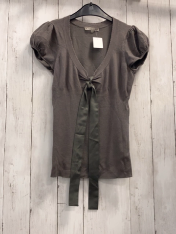 Kookai  T-Shirt  Gr. M grau Strick große Schleife 