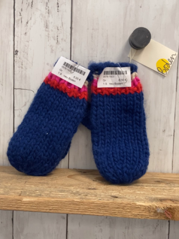 neu Boden  Kinderhandschuhe  blau + rot pink weiße Streifen Strick 