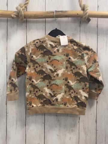 Alana  Pulli  Gr. 86  ocker bunte Dinos 