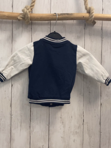 Name it  Sweatjacke  Gr. 68  blau weiße Ärmel blau weißer Streifenbund 