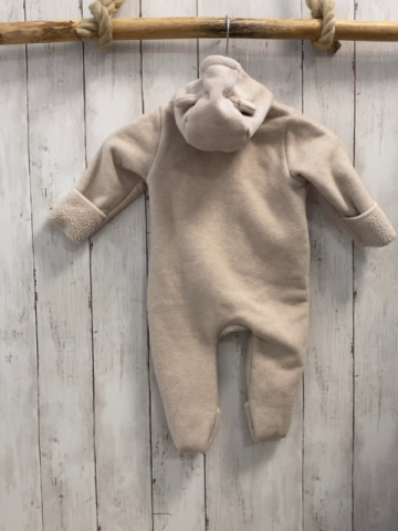 H&M  Fleeceoverall Gr. 62  beige Kapuze mit Ohren 