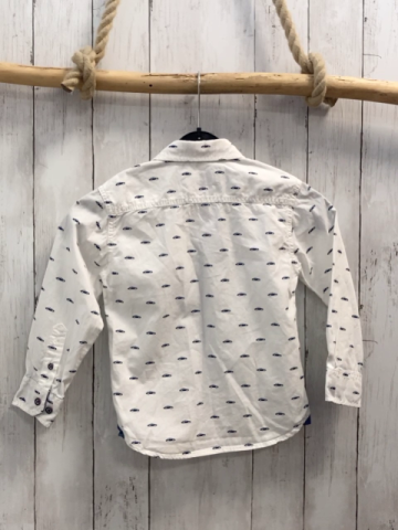 Basefield  Hemd  Gr. 110  weiß blaue Autos