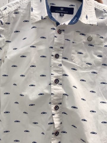 Basefield  Hemd  Gr. 110  weiß blaue Autos