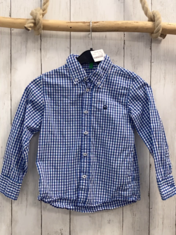 Benetton  Hemd  Gr. 110  blau weiß kariert 