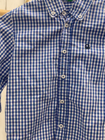 Benetton  Hemd  Gr. 110  blau weiß kariert 