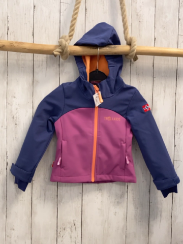 Trollkids  Softshelljacke  Gr. 98  blau altrosa orange 