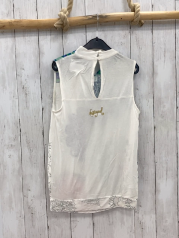 Desigual  T-Shirt  Gr. 158/164  weiß bunte + hellgrauer Blumendrck