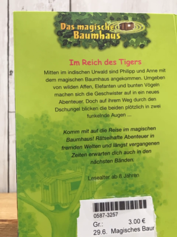 Magisches Baumhaus  Buch Im Reich des Tigers 