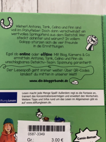 Die Blogger Bande  Buch Aufruhr im Reitstall 