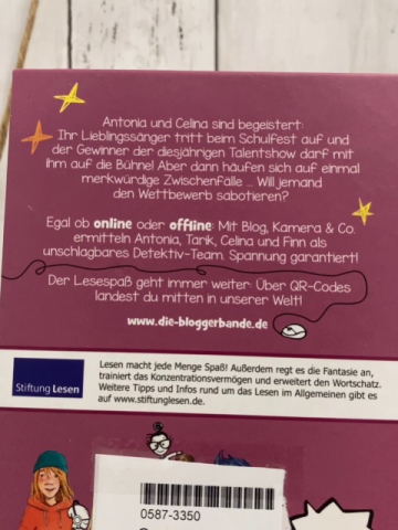 Die Blogger Bande  Buch Gefahr im Rampenlicht