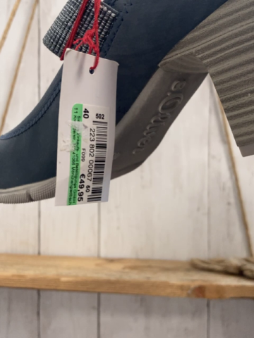 neu S´ Oliver  Schuhe  Gr. 40  grau mit Absatz Riemen mit silber Glitzer NP 49,95 € 