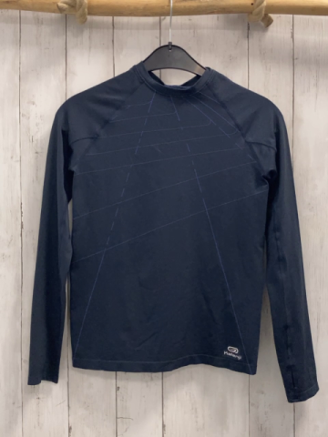 Decathlon  Sportshirt lang  Gr. 146/152  grau lavendel kariert 