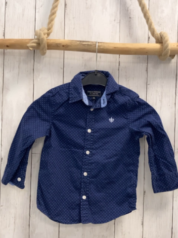   Hemd  Gr. 92  blau hellblaue Punkte 