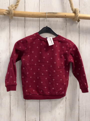   Pullover  Gr. 104  weinrot Bibi Blocksberg weiße Hufeisen