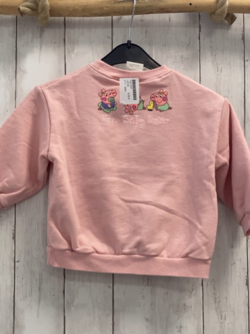 Zara  Pullover Gr. 92  rosa Peppa Pig Schrift 