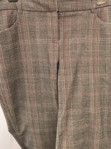 Bruno Banani Hose Gr. 34  braun grau rosa kariert