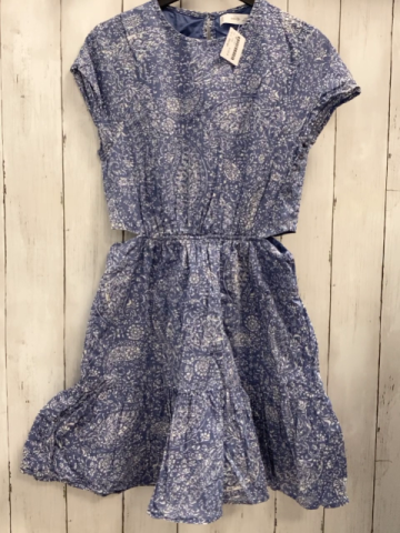Mango Kleid Gr. 152  blau Blumen Cut outs