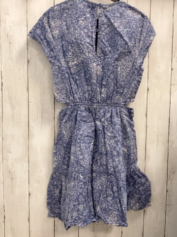 Mango Kleid Gr. 152  blau Blumen Cut outs