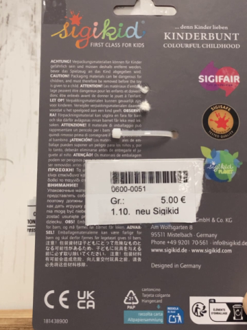 neu Sigikid Plüschspielzeug  weißes Schäfchen mit rosa Bauch und roten Punkten 