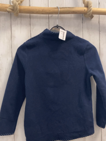  Pullover Gr. 128  blau gepunkteter Bund Hase