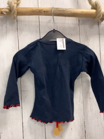   Langarmshirt  Gr. 86  blau Mädchen mit gelben Wollhaaren