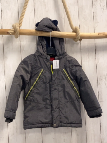 S´ Oliver  Jacke  Gr. 92  grau Kapuze mit Ohren gelb schwarzer Streifen 