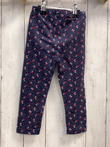  Leggings Gr. 92  blau weiße Punkte Kirschen