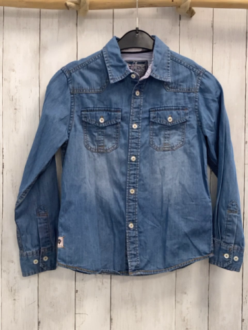  Hemd Gr. 134  blau Jeans