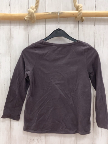  Langarmshirt Gr. 122  grau Mond Mädchen Katze