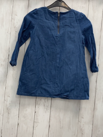   Kleid  Gr. 104  blau Jeans Tiere Baum Shrift 