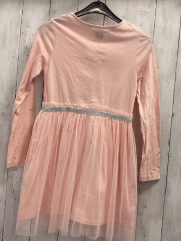 Sinsay  Kleid  Gr. 134  rosa Minnie Mouse + Daisy Duck Tüllüberrock silber Glitzergürtelband 