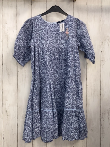 Basefield  Kleid  Gr. 116  hellblau blaue Blätter 